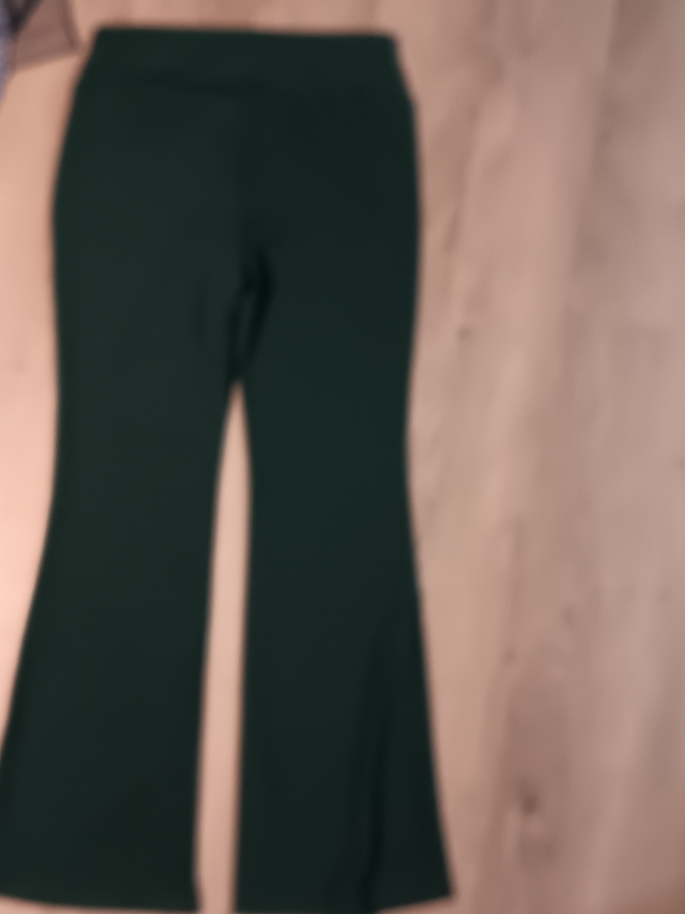 Women's High-Waist Flared Pants - Dark Green